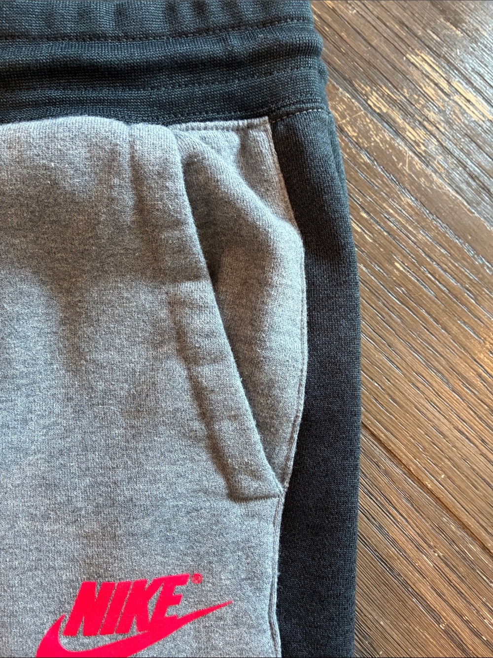 Nike Gray & Black Sweatpants with Red Nike Air Logo - Picture 2 of 7